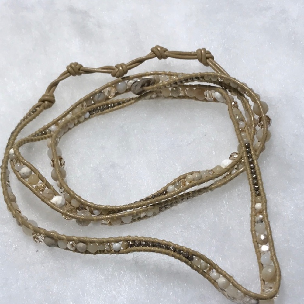 Chan Lou tan wrap bracelet, 35 inches